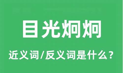 目光炯炯的意思解释_目光炯炯的意思解释词